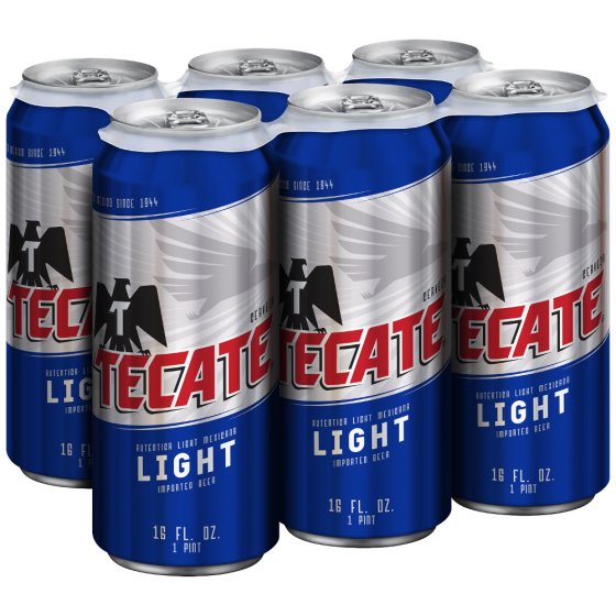 TECATE LIGHT 12OZ CAN 6PK - Mesa Liquor